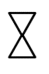 Hourglass symbol. 