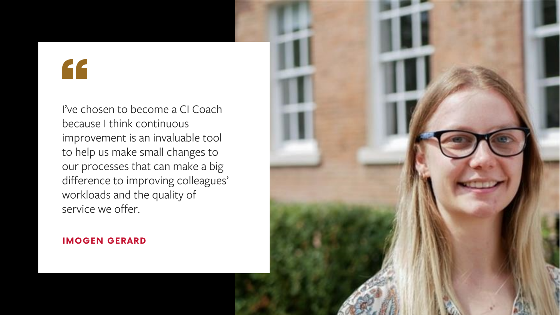 Imogen Gerard and why she became a CI coach